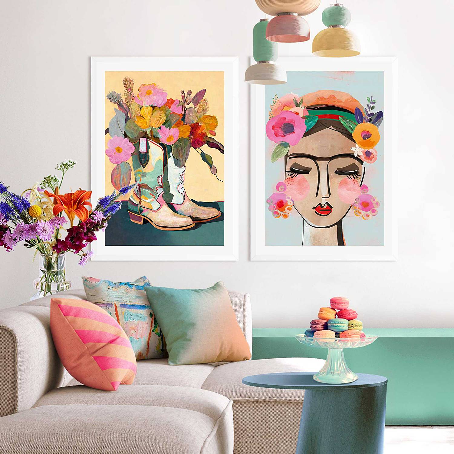 home24 Kunstdruck Blumen Frieda 2er-Set Gerahmtes Holzbild, beschichtet Multicolor/Multicolor home24 Kunstdruck Blumen Frieda 2er-Set Gerahmtes Holzbild, beschichtet Multicolor/Multicolor von home24