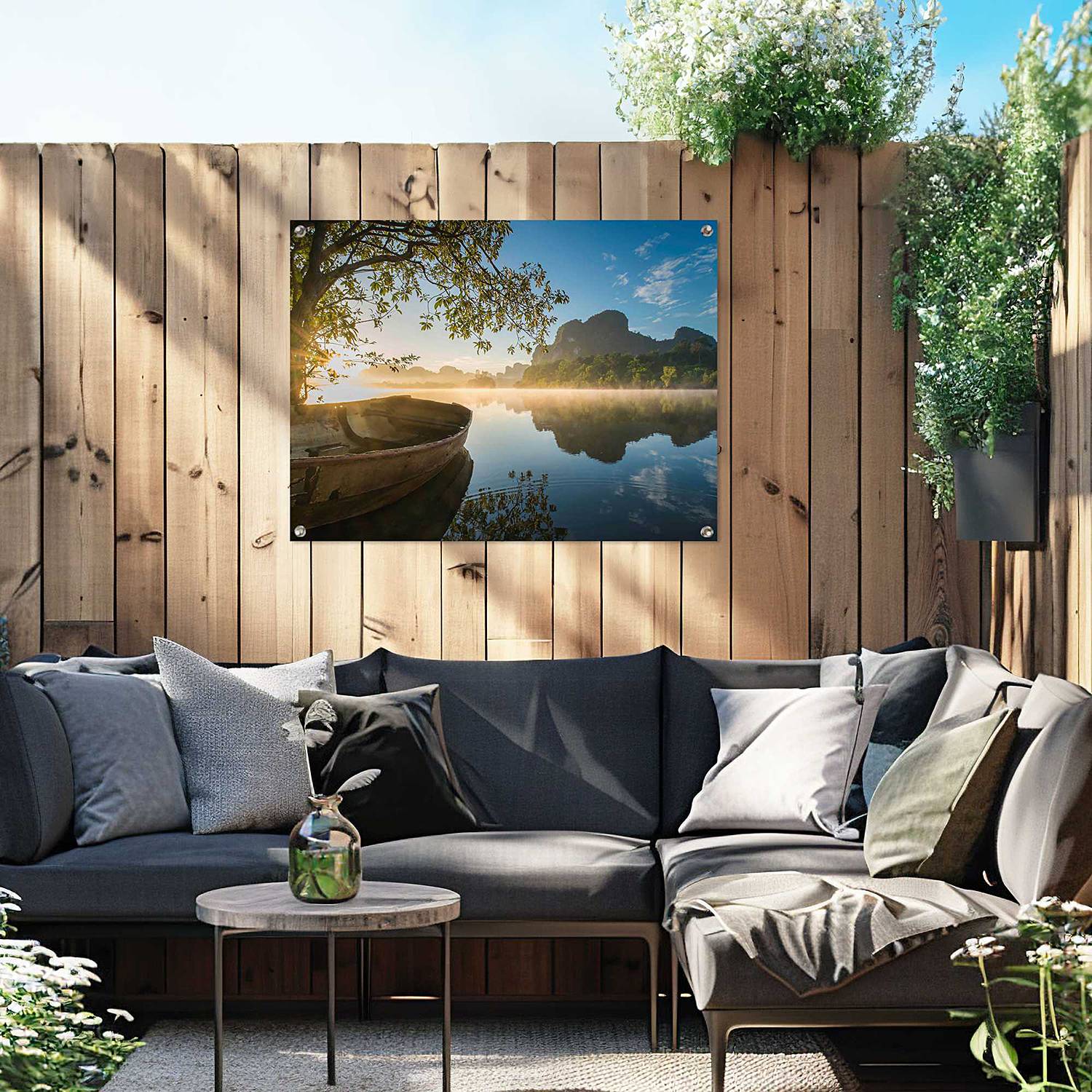 home24 Kunstdruck Boot auf dem See PVC Grün/Grün 60 x 80 x 0cm home24 Kunstdruck Boot auf dem See PVC Grün/Grün 60 x 80 x 0cm von home24