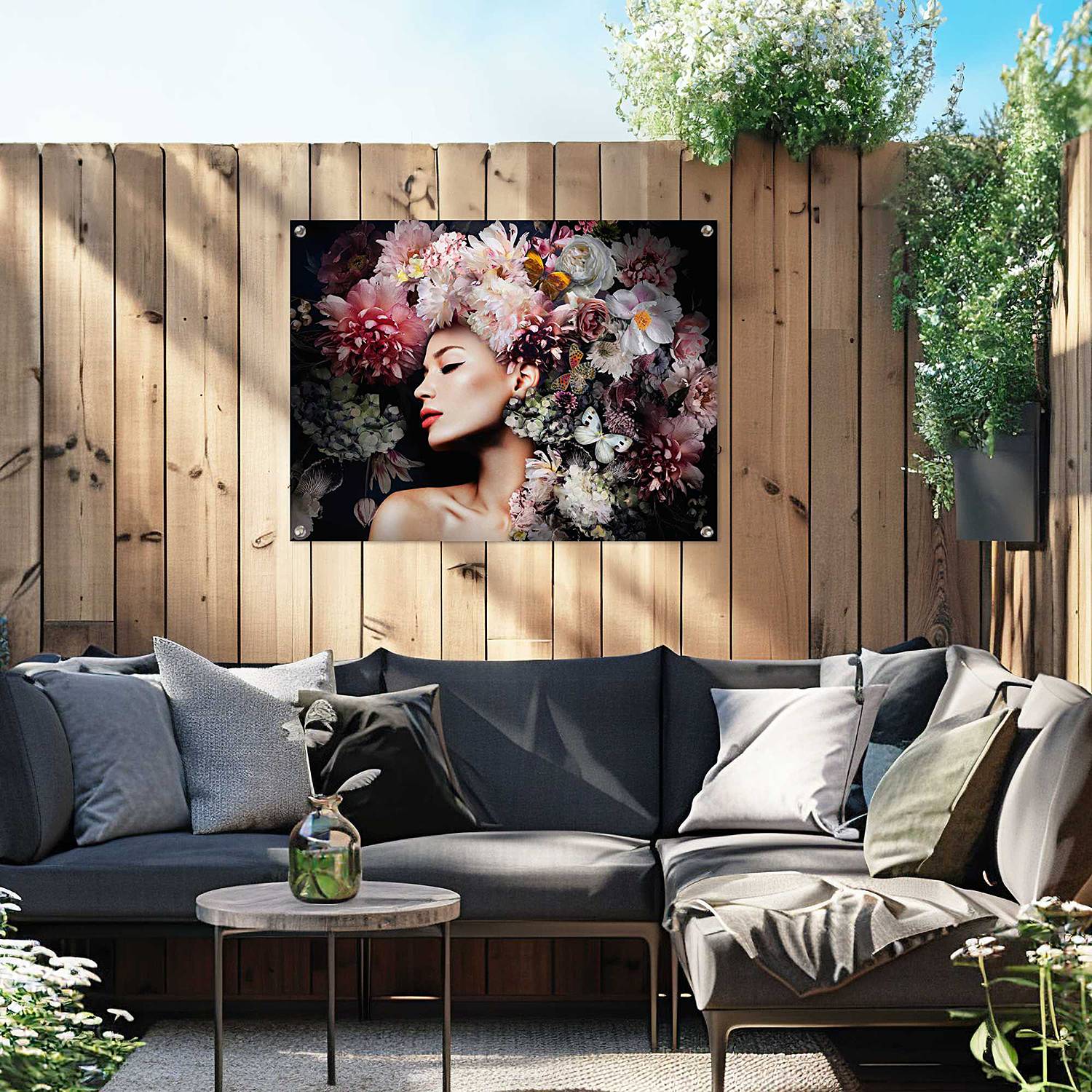 home24 Kunstdruck Frau mit Blumenhut PVC Pink/Pink 60 x 80 x 0cm home24 Kunstdruck Frau mit Blumenhut PVC Pink/Pink 60 x 80 x 0cm von home24