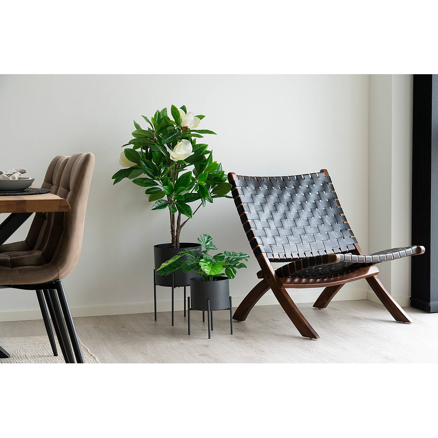 home24 Loungesessel Lerum Teakholz Massiv Leder Schwarz/Schwarz 66 x 73 x 75cm home24 Loungesessel Lerum Teakholz Massiv Leder Schwarz/Schwarz 66 x 73 x 75cm von home24