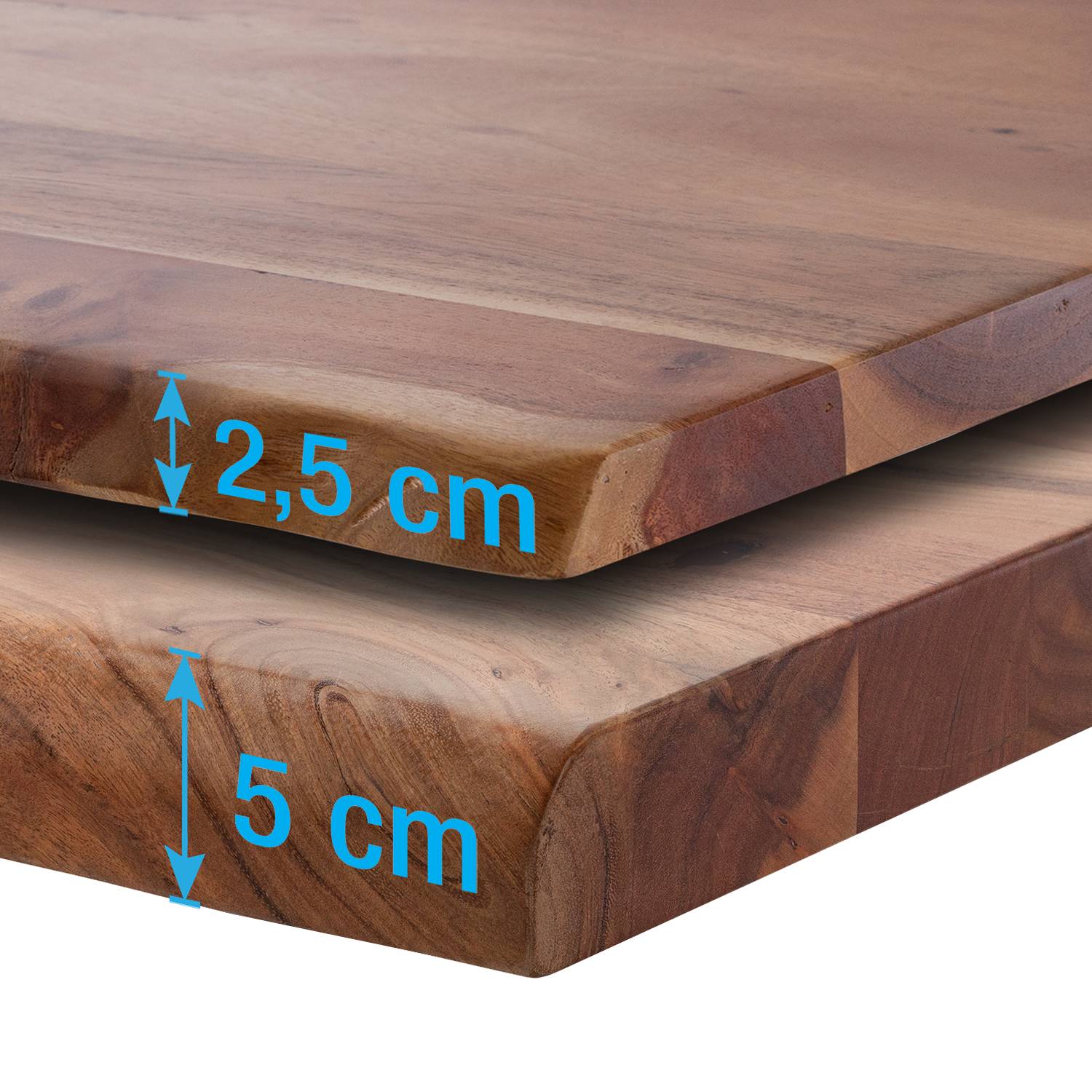 home24 Massiver Baumkanten-Esstisch 220 x 100cm Braun/Akazie Braun U-Form Vintage Metall home24 Massiver Baumkanten-Esstisch 220 x 100cm Braun/Akazie Braun U-Form Vintage Metall von home24