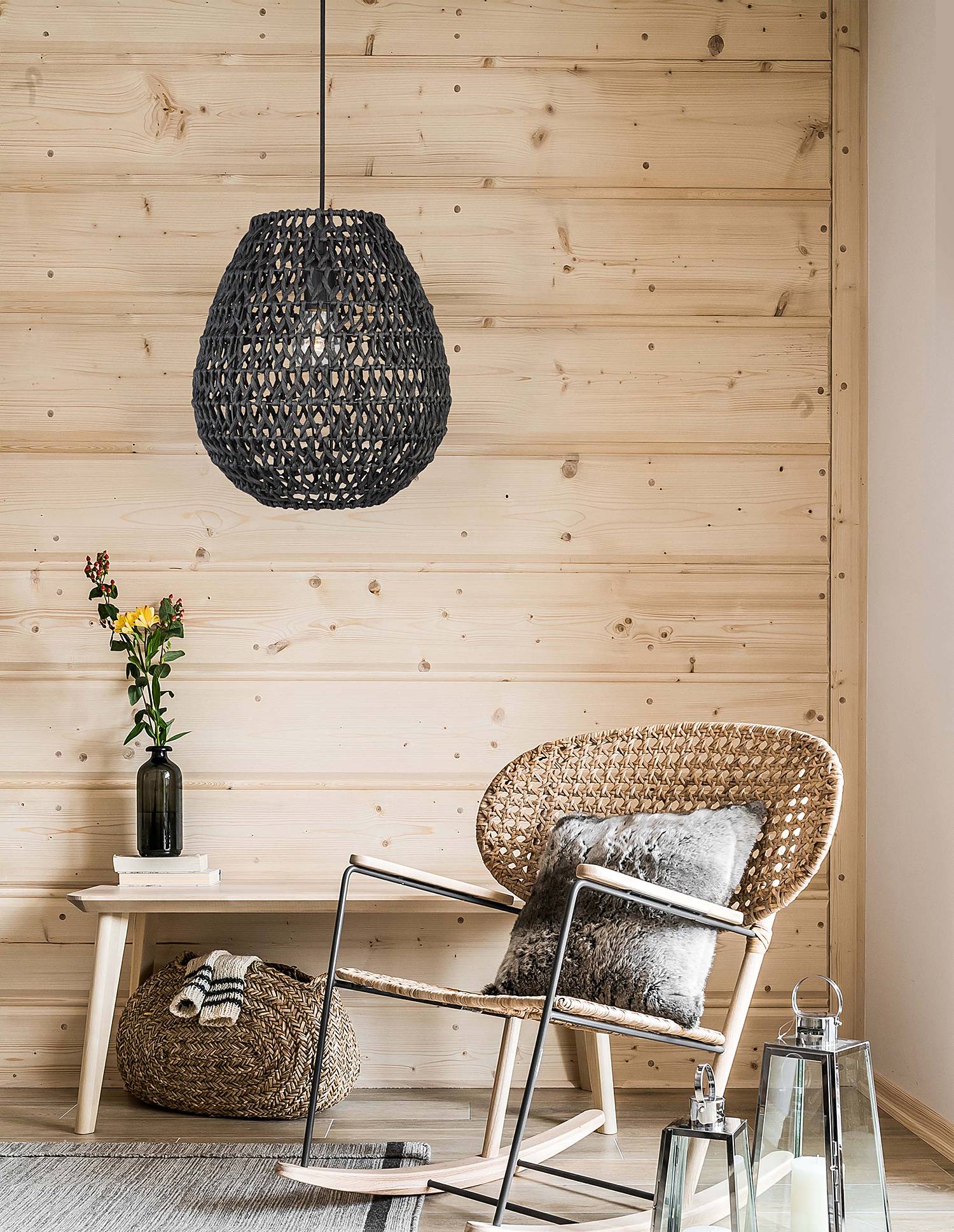 home24 Pendelleuchte Griffin Typ A 215cm Schwarz/Schwarz Kabel ABS, Fassung ABS, Baldachin Aluminium, Gehäuse Leuchte Aluminium LED/Smart home24 Pendelleuchte Griffin Typ A 215cm Schwarz/Schwarz Kabel ABS, Fassung ABS, Baldachin Aluminium, Gehäuse Leuchte Aluminium LED/Smart von home24