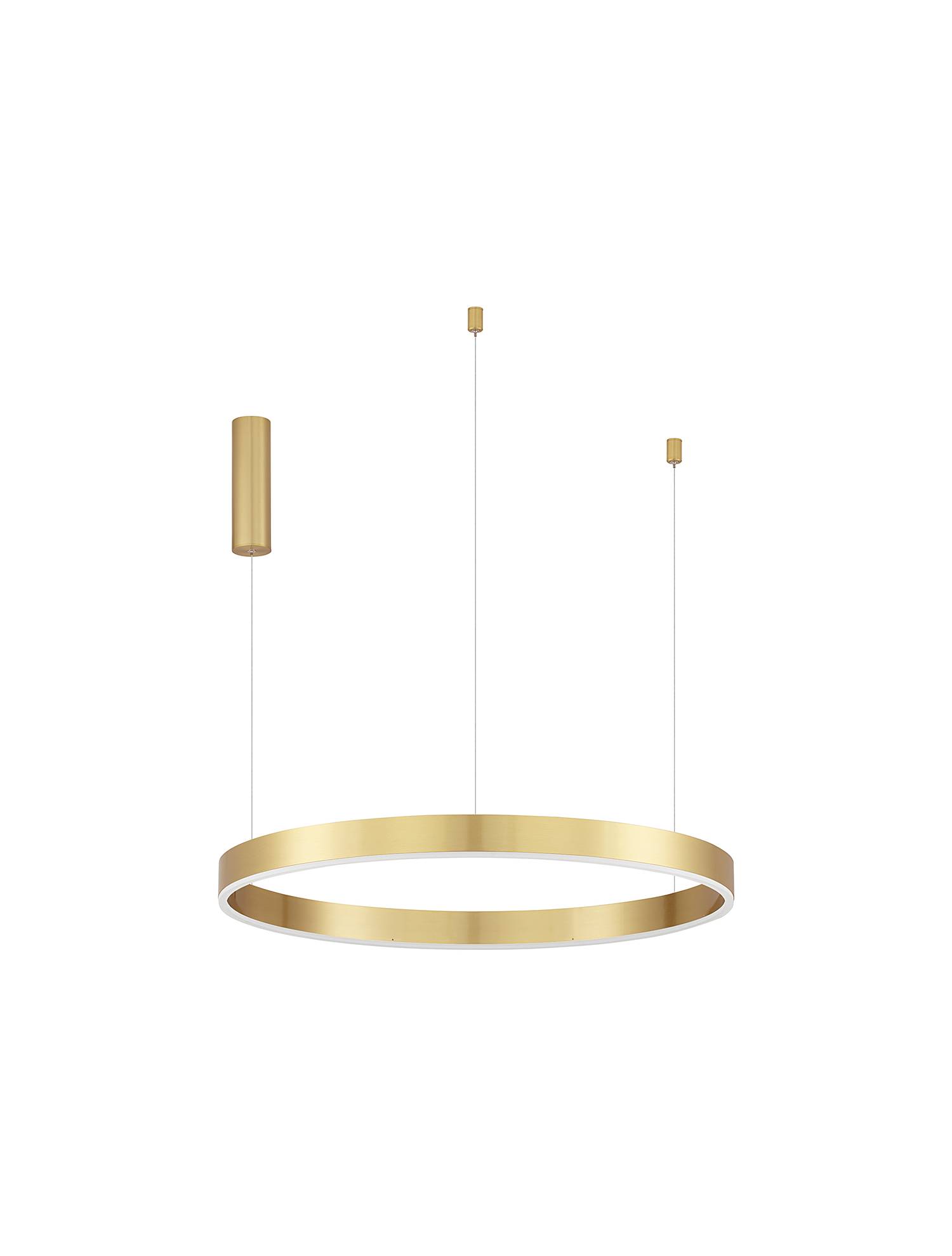 home24 Pendelleuchte Motif Typ B Ø 80cm Gold/Gold Kabel ABS, Fassung ABS, Baldachin Aluminium, Gehäuse Leuchte Aluminium Nicht austauschbare LEDs home24 Pendelleuchte Motif Typ B Ø 80cm Gold/Gold Kabel ABS, Fassung ABS, Baldachin Aluminium, Gehäuse Leuchte Aluminium Nicht austauschbare LEDs von home24