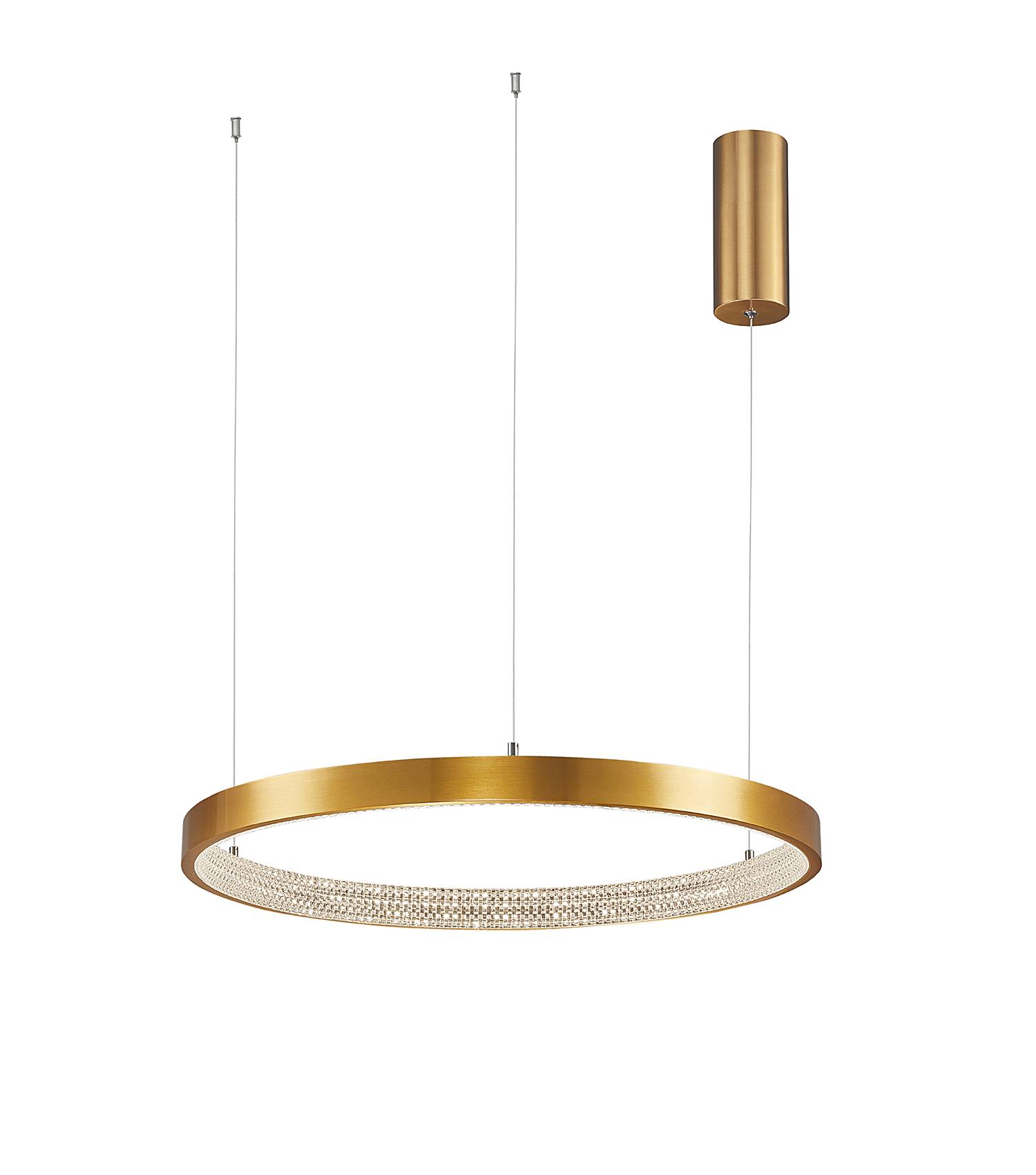 home24 Pendelleuchte Preston Typ A Ø 60cm Gold/Gold Kabel ABS, Fassung ABS, Baldachin Aluminium, Gehäuse Leuchte Aluminium Nicht austauschbare LEDs home24 Pendelleuchte Preston Typ A Ø 60cm Gold/Gold Kabel ABS, Fassung ABS, Baldachin Aluminium, Gehäuse Leuchte Aluminium Nicht austauschbare LEDs von home24