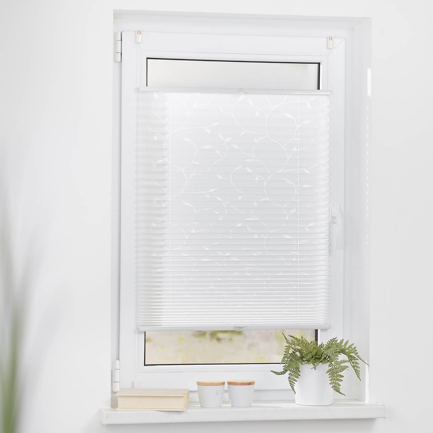home24 Plissee Klemmfix Pflanze 80 x 130cm Weiß home24 Plissee Klemmfix Pflanze 80 x 130cm Weiß von home24