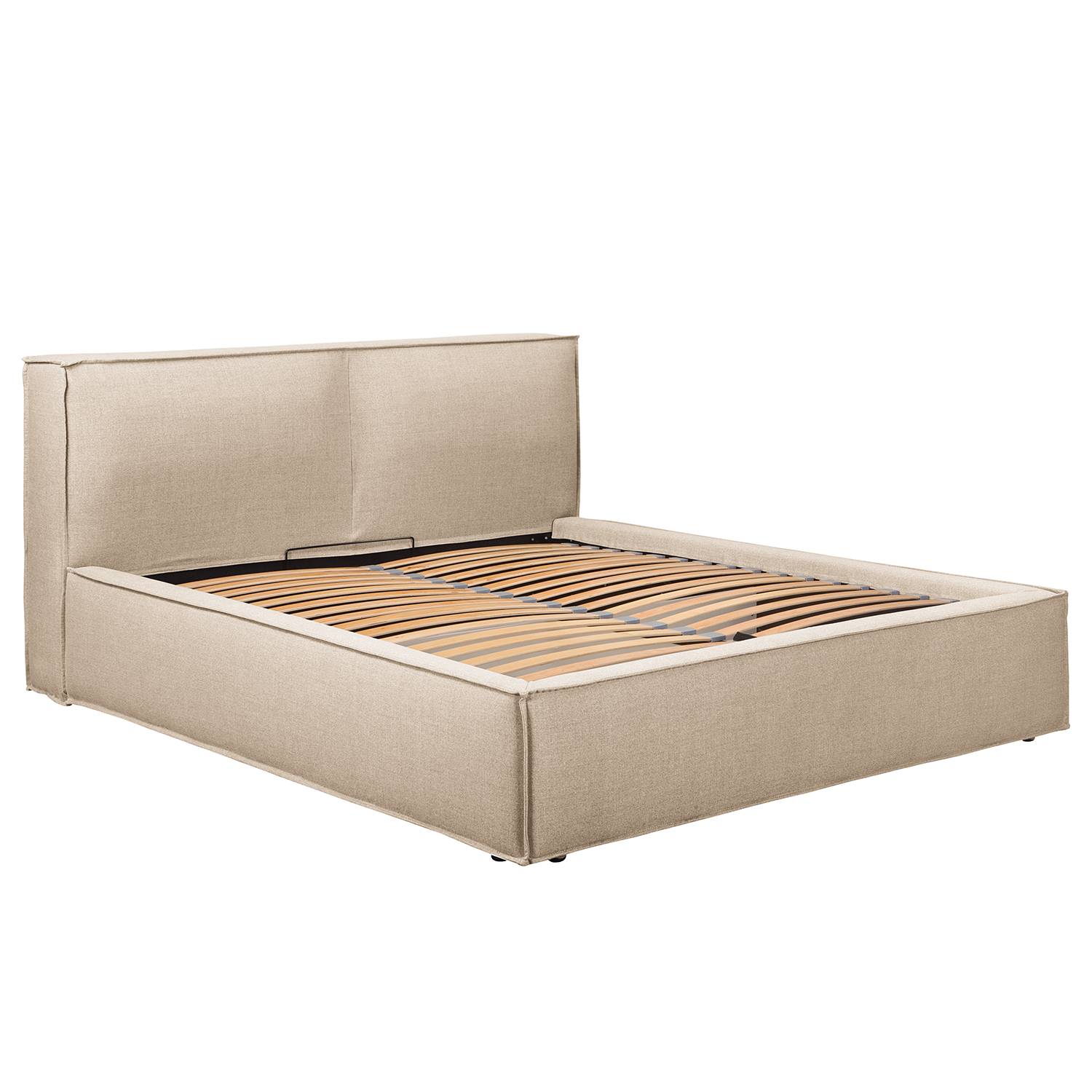 home24 Polsterbett 140 x 200cm Flachgewebe Drems Beige ohne Matratze 1 Bettkasten 110 cm home24 Polsterbett 140 x 200cm Flachgewebe Drems Beige ohne Matratze 1 Bettkasten 110 cm von home24