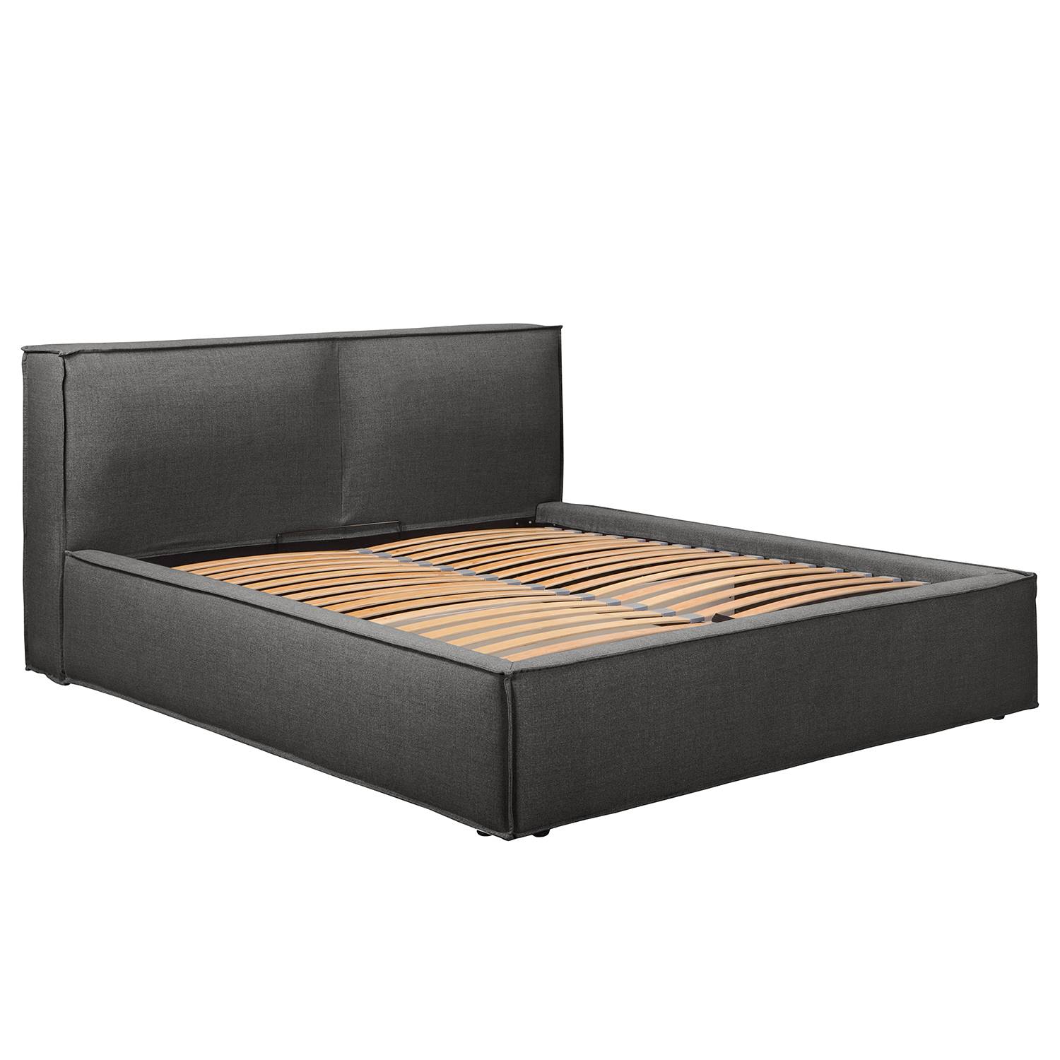 home24 Polsterbett 140 x 200cm Flachgewebe Drems Grau ohne Matratze 1 Bettkasten 110 cm home24 Polsterbett 140 x 200cm Flachgewebe Drems Grau ohne Matratze 1 Bettkasten 110 cm von home24