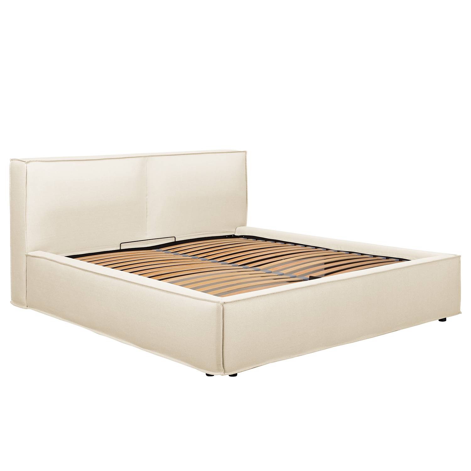 home24 Polsterbett 200 x 200cm Flachgewebe Desna Beige ohne Matratze 1 Bettkasten 110 cm home24 Polsterbett 200 x 200cm Flachgewebe Desna Beige ohne Matratze 1 Bettkasten 110 cm von home24