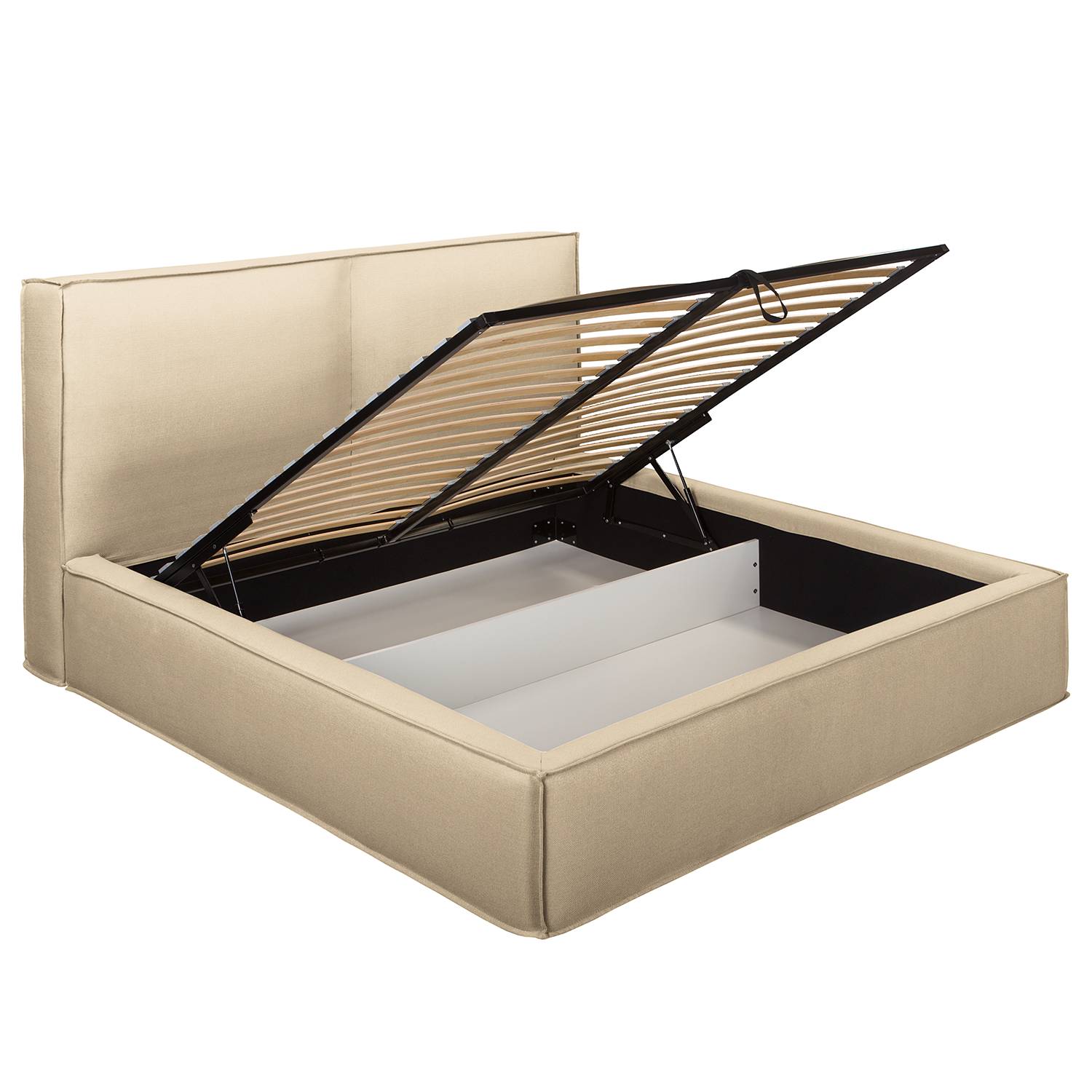 home24 Polsterbett 220 x 200cm Flachgewebe Desna Beige ohne Matratze 1 Bettkasten 150 cm home24 Polsterbett 220 x 200cm Flachgewebe Desna Beige ohne Matratze 1 Bettkasten 150 cm von home24