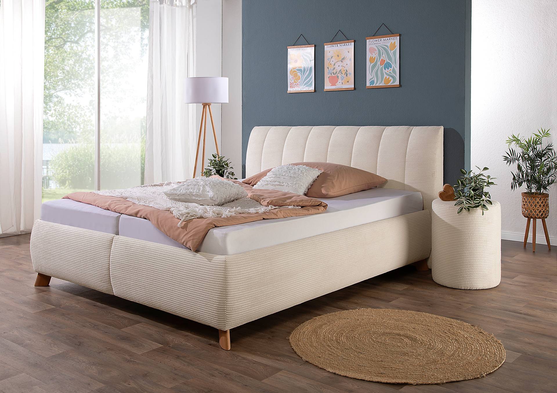 home24 Polsterbett Lindleys mit Matratze 200 x 200cm Cordstoff Zuri Beige/Creme H3 Bonellfederkernmatratze home24 Polsterbett Lindleys mit Matratze 200 x 200cm Cordstoff Zuri Beige/Creme H3 Bonellfederkernmatratze von home24