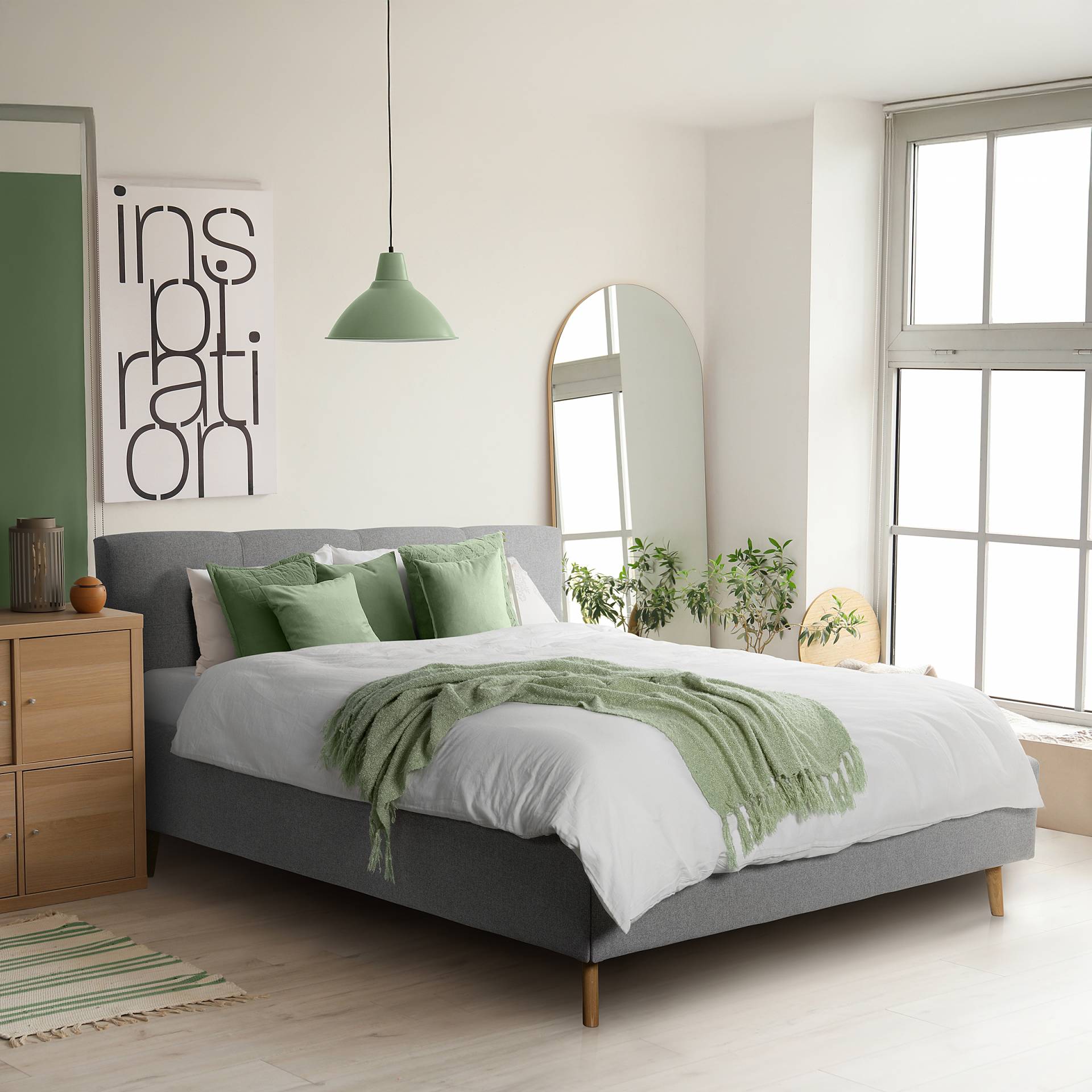 home24 Polsterbett Rossva 140 x 200cm Webstoff Auli Grau ohne Lattenrost & Matratze home24 Polsterbett Rossva 140 x 200cm Webstoff Auli Grau ohne Lattenrost & Matratze von home24