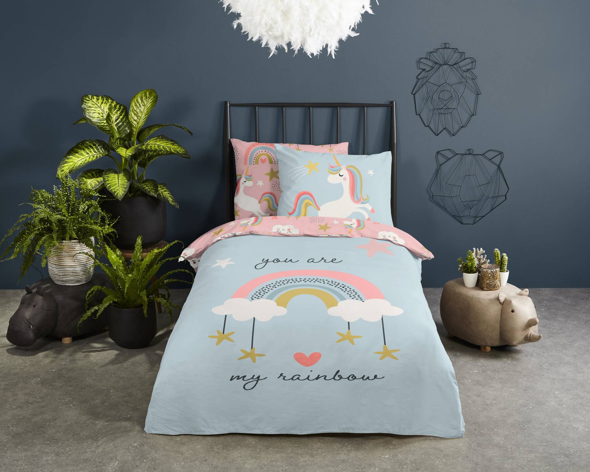 home24 Renforcé-Bettwäsche 33036 140 x 200/220 cm + Kissen 70 x 60 cm Pink/Blau home24 Renforcé-Bettwäsche 33036 140 x 200/220 cm + Kissen 70 x 60 cm Pink/Blau von home24