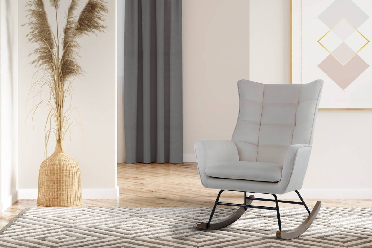 home24 Schaukelstuhl Bryana Beige/Taupe Bezug:100% Polyester Samt Korpus:Kautschuk-Holz Gestell:Eisen 88 x 97 x 68cm home24 Schaukelstuhl Bryana Beige/Taupe Bezug:100% Polyester Samt Korpus:Kautschuk-Holz Gestell:Eisen 88 x 97 x 68cm von home24