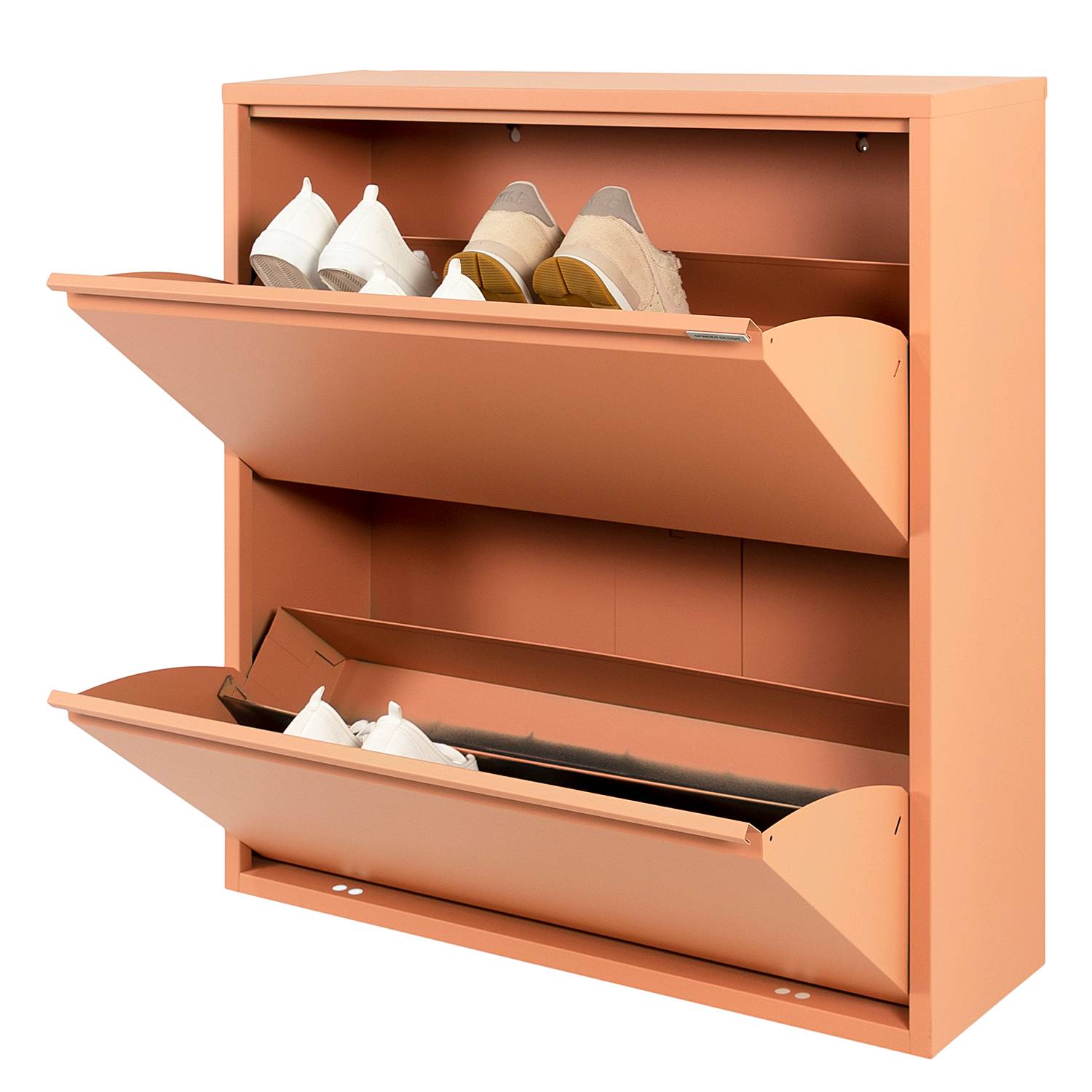 home24 Schuhkipper mit 2 Klapptüren 75 x 78 x 23cm Orange/Apricot home24 Schuhkipper mit 2 Klapptüren 75 x 78 x 23cm Orange/Apricot von home24