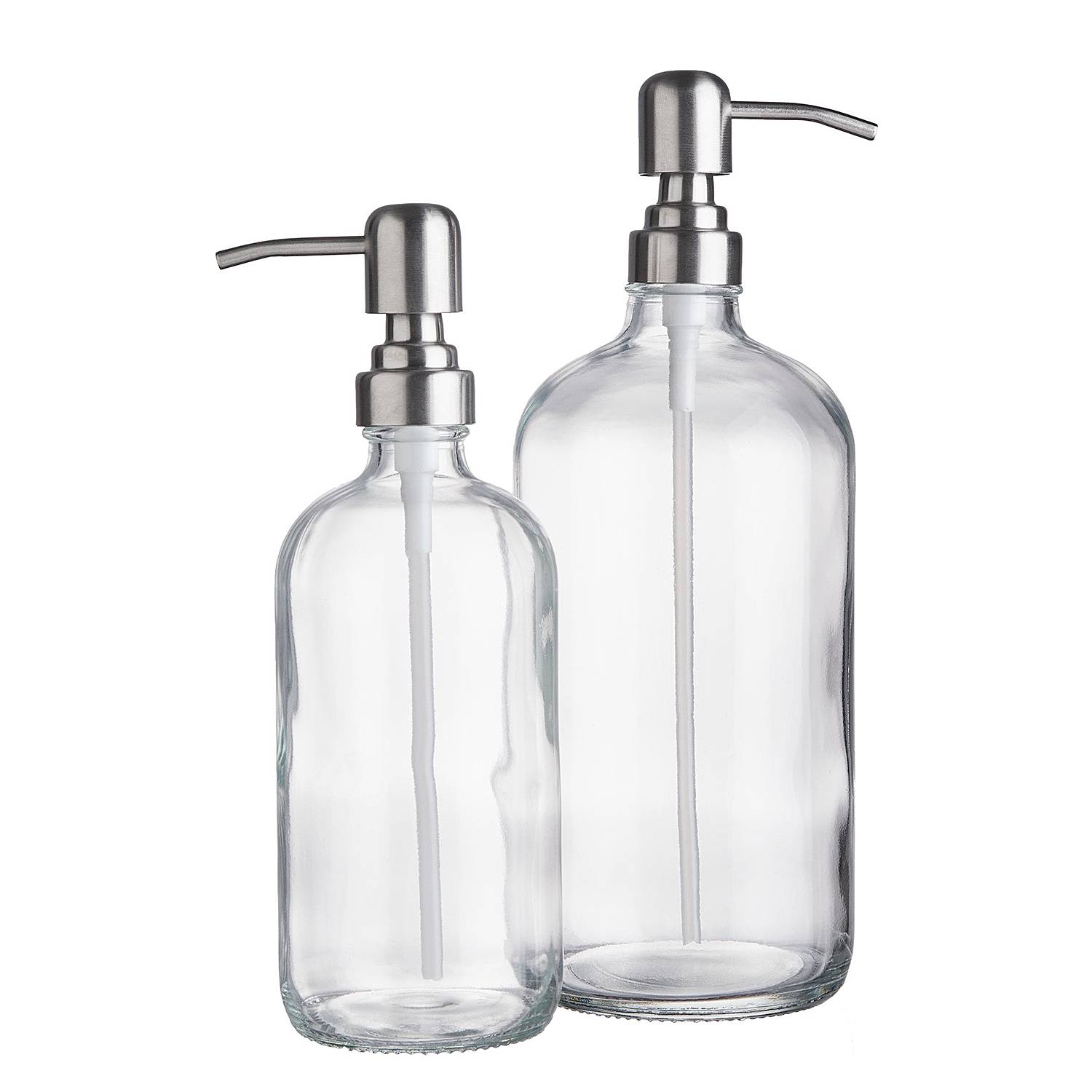 home24 Seifenspender 4er-Set Klarglas Edelstahl, poliert Durchsichtig/Silber Ø 9cm home24 Seifenspender 4er-Set Klarglas Edelstahl, poliert Durchsichtig/Silber Ø 9cm von home24
