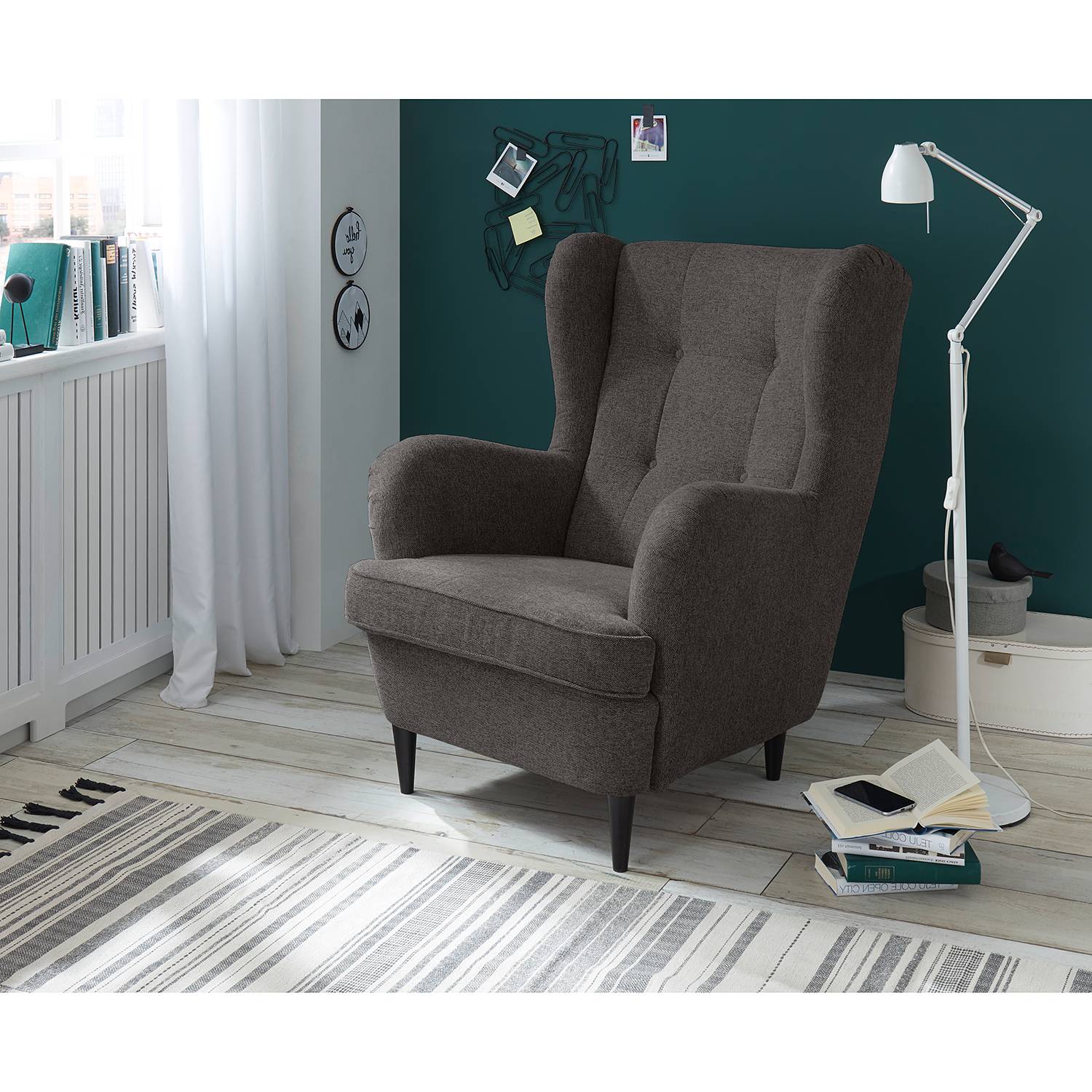 home24 Sessel Marson Grau Webstoff Roge ohne Hocker 78 x 102 x 98cm home24 Sessel Marson Grau Webstoff Roge ohne Hocker 78 x 102 x 98cm von home24