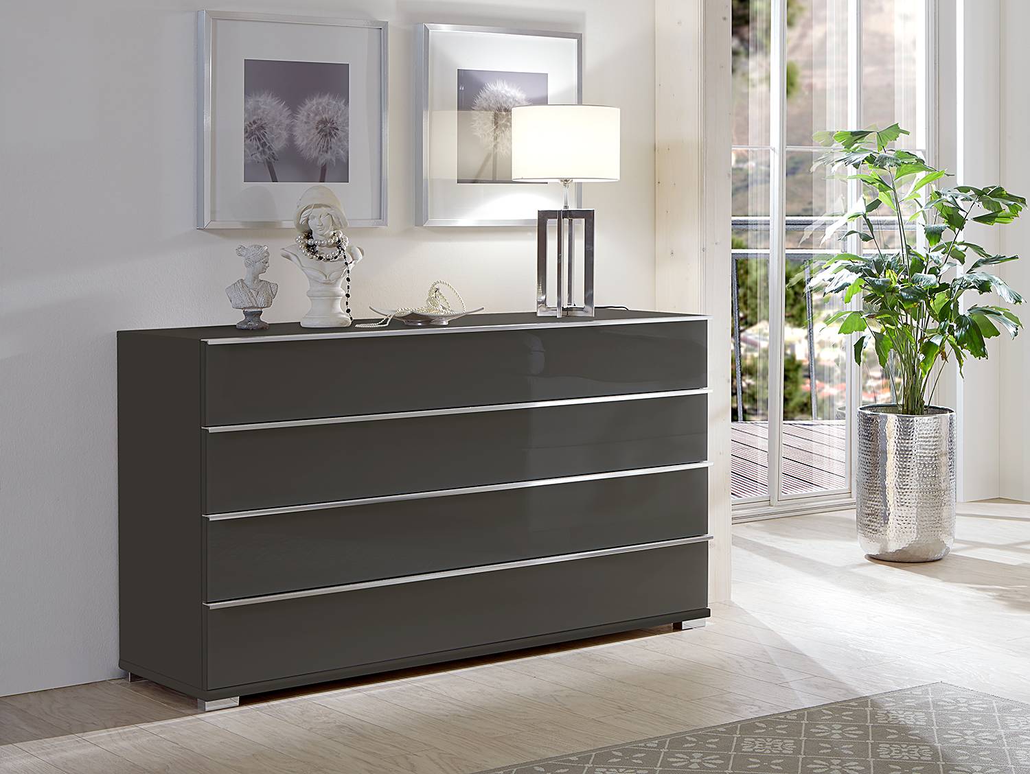 home24 Sideboard 149 x 82 x 42cm Schwarz/Grau/Havanna home24 Sideboard 149 x 82 x 42cm Schwarz/Grau/Havanna von home24