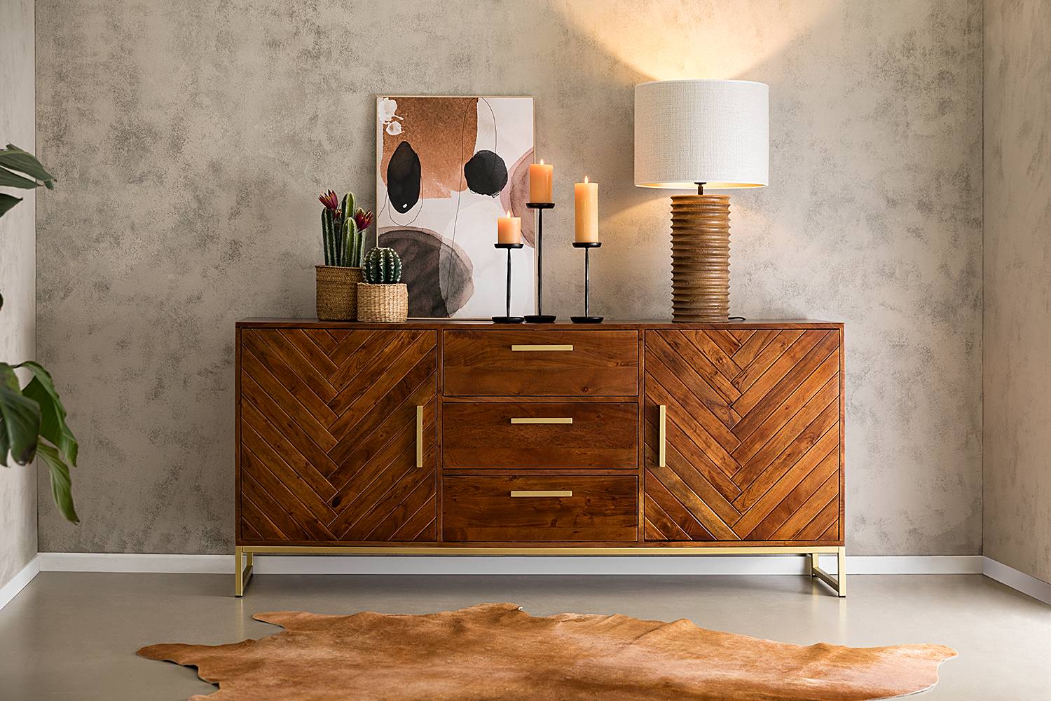 home24 Sideboard 180 x 80 x 39cm Braun/Akazie Braun home24 Sideboard 180 x 80 x 39cm Braun/Akazie Braun von home24