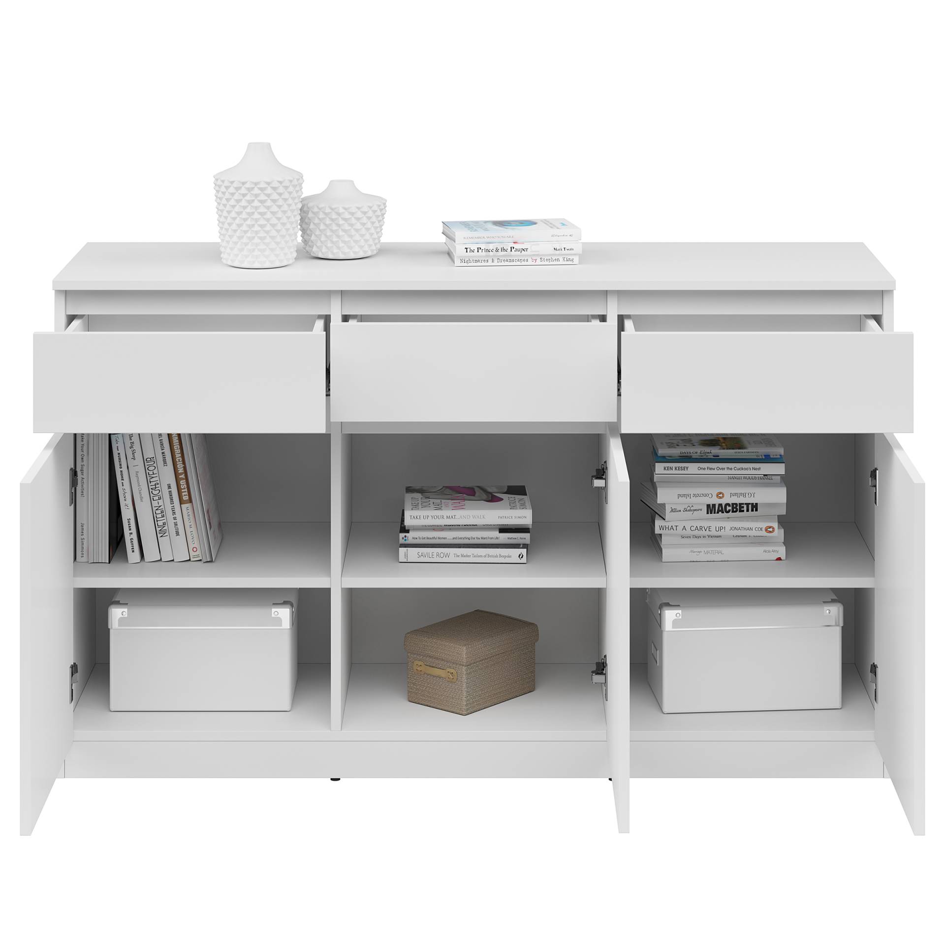 home24 Sideboard Maloca 135 x 81 x 42cm Weiß/Weiß home24 Sideboard Maloca 135 x 81 x 42cm Weiß/Weiß von home24