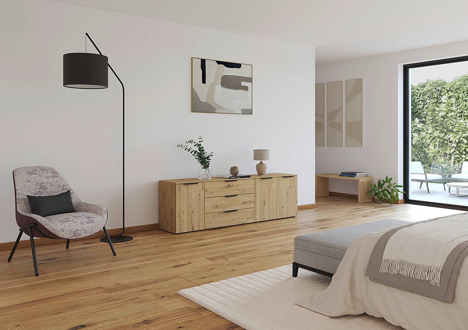 home24 TV-Lowboard Front: Spanplatte, lackiert Korpus: MDF Mitteldichte Holzfaserplatte , lackiert Braun/Eiche Artisan Dekor 200cm home24 TV-Lowboard Front: Spanplatte, lackiert Korpus: MDF Mitteldichte Holzfaserplatte , lackiert Braun/Eiche Artisan Dekor 200cm von home24