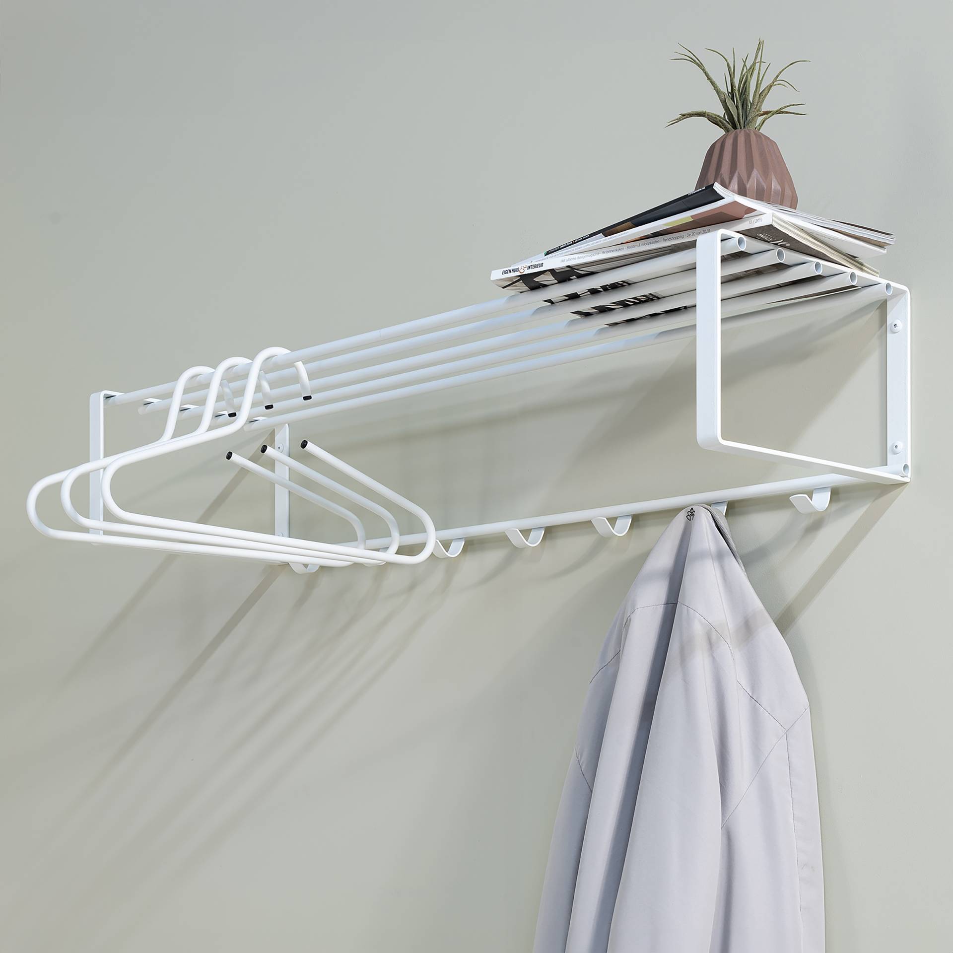 home24 Wandgarderobe Welbeck - 100 cm 100 x 19 x 29cm Weiß/Weiß home24 Wandgarderobe Welbeck - 100 cm 100 x 19 x 29cm Weiß/Weiß von home24