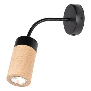 home24 Wandleuchte Annick 10 x 25 x 30cm Schwarz Eisen, pulverbeschichtet Eiche Massiv, geölt LED GU10 home24 Wandleuchte Annick 10 x 25 x 30cm Schwarz Eisen, pulverbeschichtet Eiche Massiv, geölt LED GU10 von home24