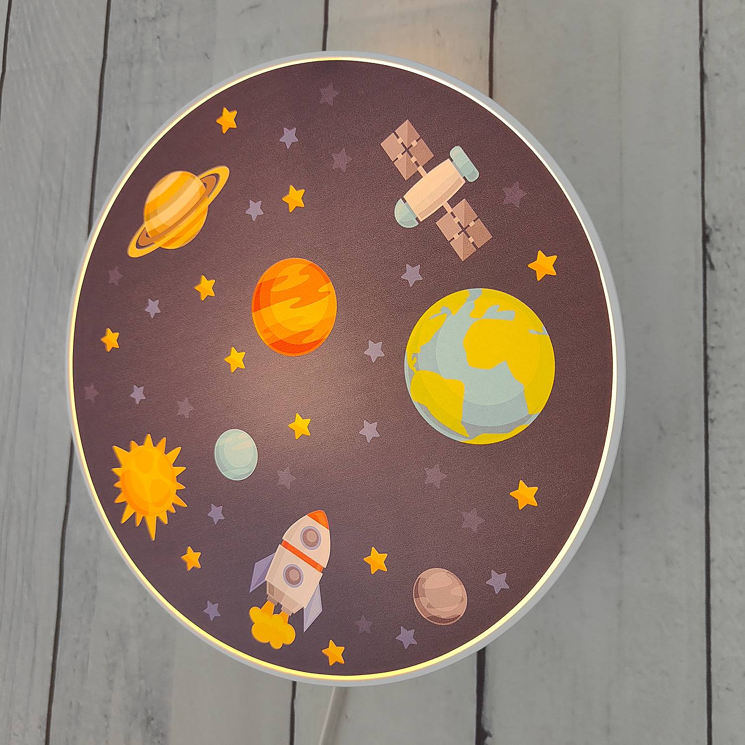 home24 Wandleuchte Weltall Round Multicolor Polycarbonat 25 x 8 x 25cm home24 Wandleuchte Weltall Round Multicolor Polycarbonat 25 x 8 x 25cm von home24