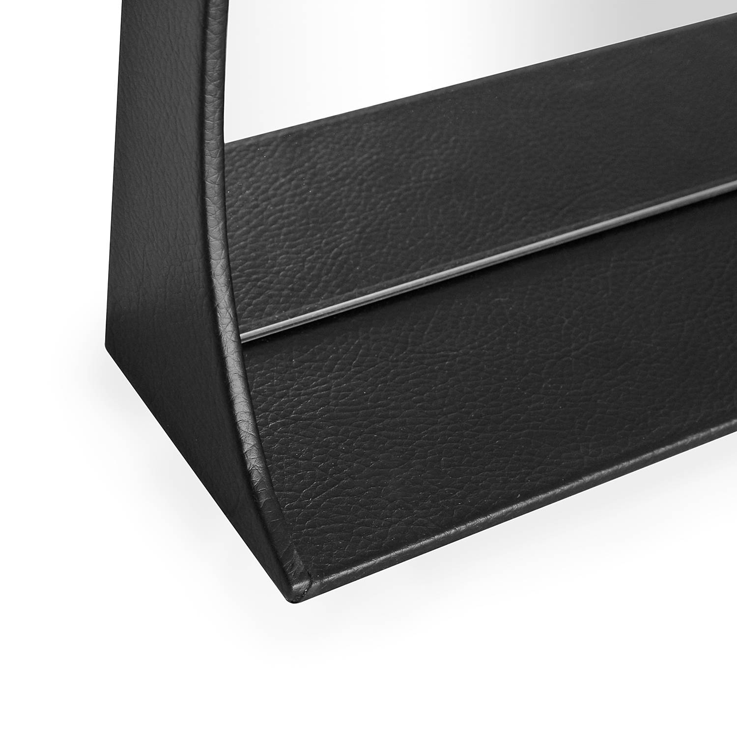 home24 Wandspiegel Bisca 25 x 40 x 10cm Schwarz/Schwarz MDF-Platte,Polyester,Glas,Kunstleder 25 x 40 x 10cm home24 Wandspiegel Bisca 25 x 40 x 10cm Schwarz/Schwarz MDF-Platte,Polyester,Glas,Kunstleder 25 x 40 x 10cm von home24