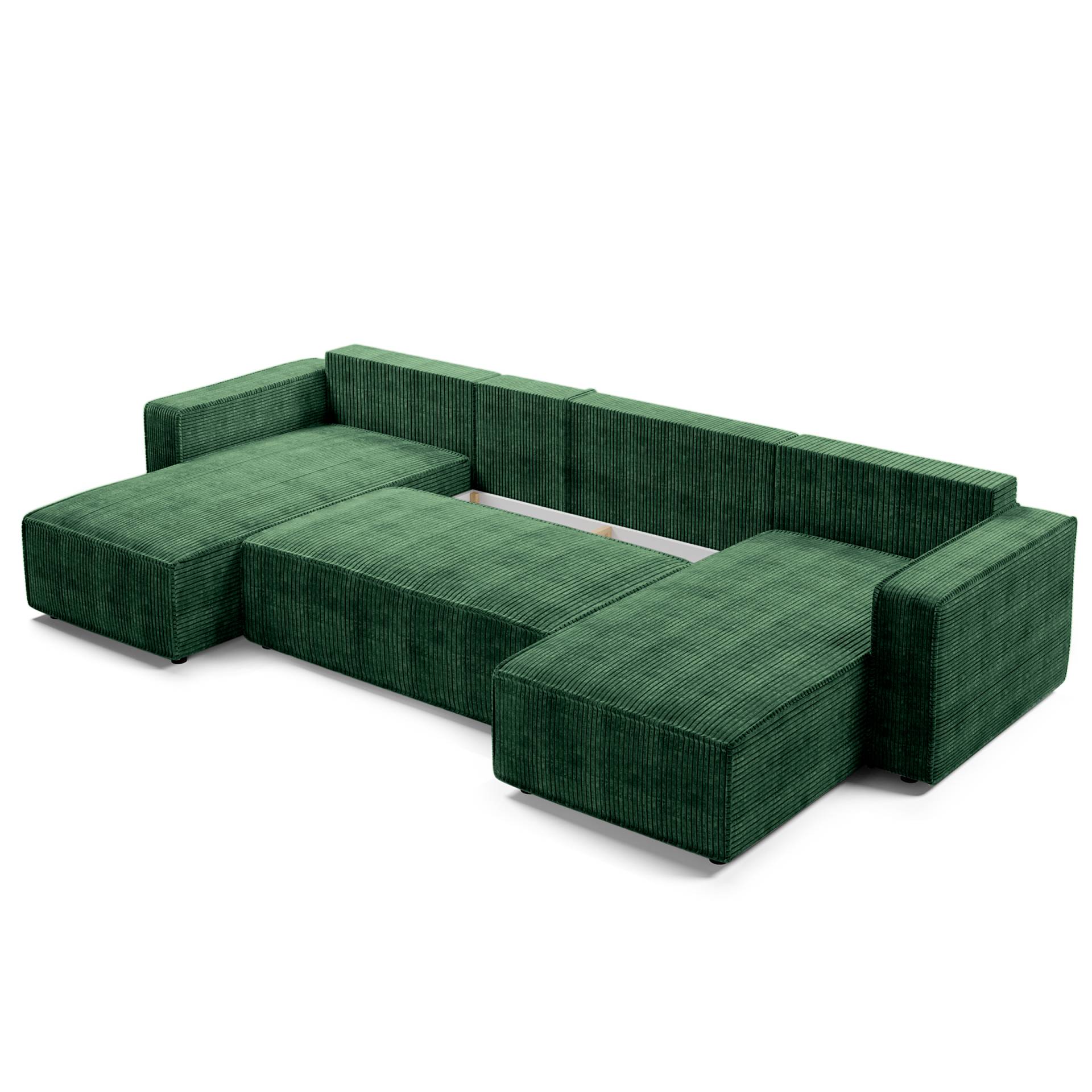 home24 Wohnlandschaft Grün Cordstoff Poppy 338 x 82 x 169cm Longchair beidseitig montierbar Modern home24 Wohnlandschaft Grün Cordstoff Poppy 338 x 82 x 169cm Longchair beidseitig montierbar Modern von home24