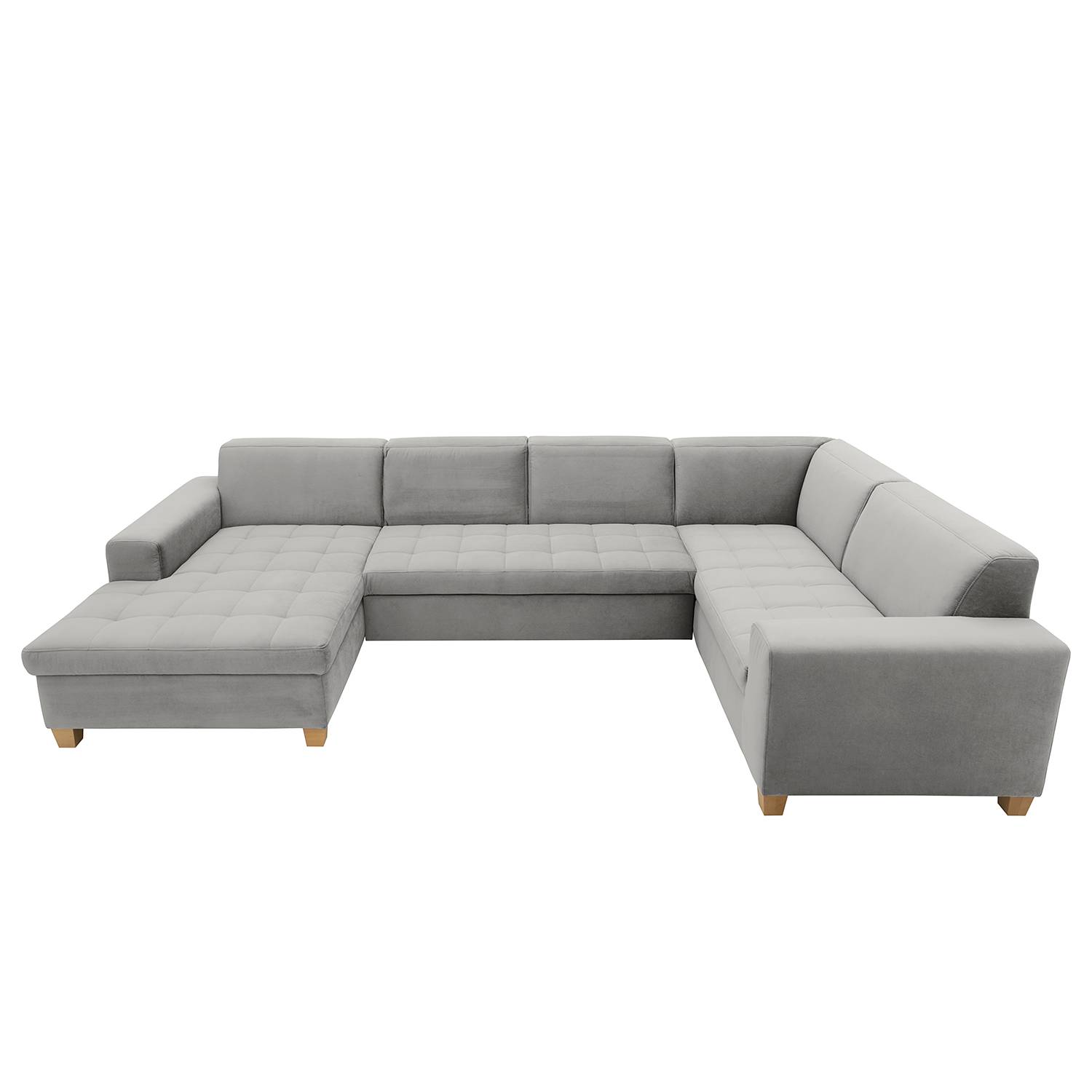 home24 Wohnlandschaft Roblin Beige Samt Loana 333 x 80 x 199cm Longchair davorstehend links / Ottomane rechts Keine Funktion Natur home24 Wohnlandschaft Roblin Beige Samt Loana 333 x 80 x 199cm Longchair davorstehend links / Ottomane rechts Keine Funktion Natur von home24