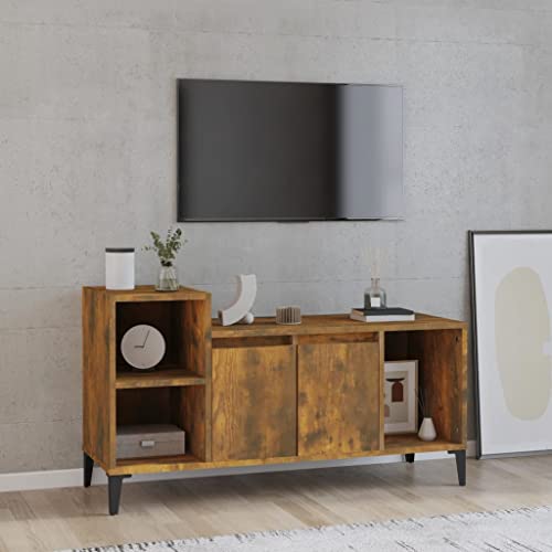 homiuse TV Lowboard Räuchereiche 100x35x55 cm TV-Stand TV Board Fernsehschrank Fernsehtisch TV-Schrank TV Kommode Fernseher Schrank TV Schrank Hoch TV-bänke & lowboards TV Cabinet von homiuse