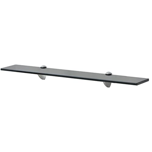 homiuse Wandregal Schwebendes Regal Glas 70x20 cm 8 mm Regal Wand KüChe Regale FüR WäNde HäNgeregal Wandboard Shelf Regal Badezimmer Bilderleiste Kleines Regal Schwarz von homiuse