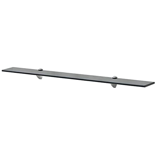 homiuse Wandregal Schwebendes Regal Glas 90x20 cm 8 mm Regal Wand KüChe Regale FüR WäNde HäNgeregal Wandboard Shelf Regal Badezimmer Bilderleiste Kleines Regal Schwarz von homiuse