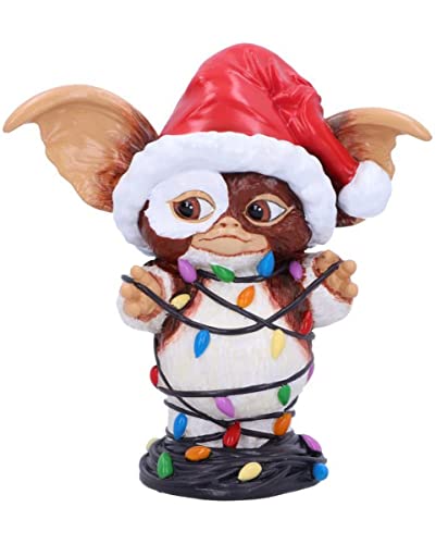 horror-shop Originale Gremlins Gizmo in Lichterkette verwickelt Figur 13cm von horror-shop