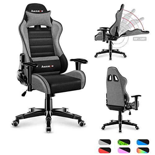 huzaro Ranger 6 0 Gaming Stuhl für Kinder Bürostuhl Schreibtischstuhl Armlehnen ergonomisches modernes Design Nacken- und Lendenkissen Kunstleder Wippfunktion von huzaro