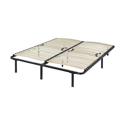 i-flair® Metallbett Lattenrost 140x200 cm, Gästebett auf Füßen mit Stauraum, Lattenrahmen Ergo IF12 - für alle Matratzen und Betten geeignet von i-flair