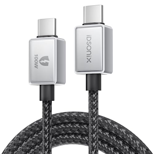 iDSOniX USB C auf USB C Kabel, 100W 1M Schnellladekabel PD aufladekabel Typ C Handy Datenkabel für MacBook Pro/Air iPad Mini Surface Samsung S23/S22/S21/S10/S9/S8 Huawei P40/P30/P20 Xiaomi etc. von IDSONIX SMART INTERACTIVE