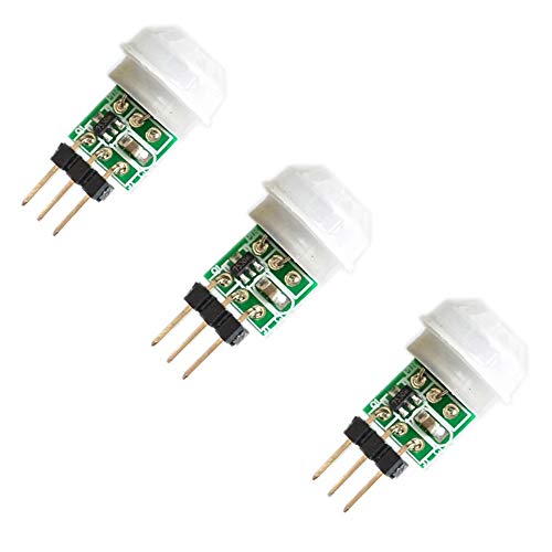 iHaospace 3 Stück AM312 PIR Sensor IR Menschensensor Pyroelektrischer Infrarot-PIR-Bewegungsmelder DC 2,7 bis 12 V für Arduino 12V PIR-Bewegungsmelder von iHaospace