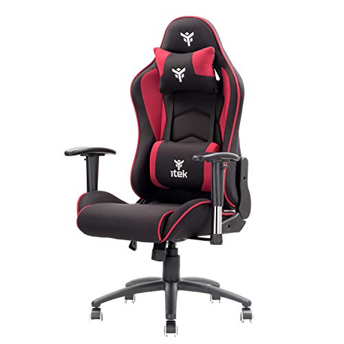 iTek Gaming Chair PLAYCOM FM20, Schwarz-Rot, Normale von iTek