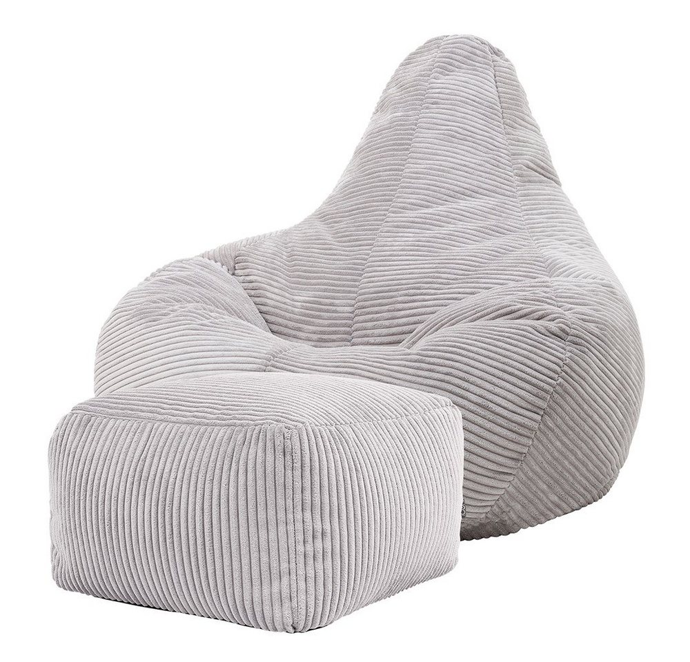 icon Sitzsack Sitzsack-Sessel aus Cord „Dalton“ mit Sitzpouf von icon