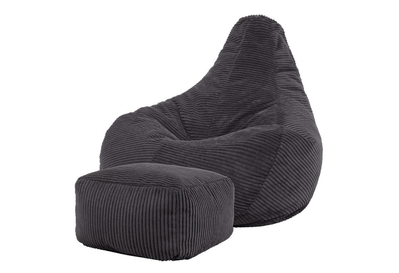 icon Sitzsack Sitzsack-Sessel aus Cord „Dalton“ mit Sitzpouf von icon