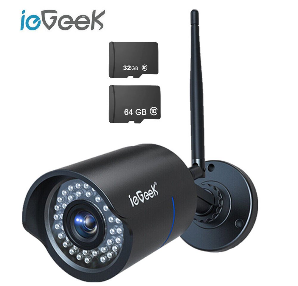 ieGeek Überwachungkamera Aussen WLAN 1080P HD Kamera Outdoor Überwachungskamera (AuBenbereich, Aussen, Infrarot Nachtsicht Zwei-Wege-Audio,25m Nachtsicht,IP66, Micro-SD-Kartenspeicher (bis zu 128 GB nicht enthalten), 24/7 Aufnahme, WLAN-Verbindungen und AP-Hotspot-Verbindungen) von ieGeek