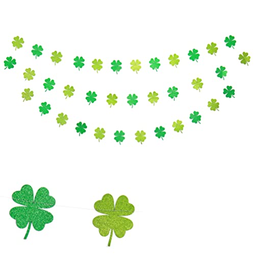 Shamrock Hängende Dekorationen Klee-banner St Patrick Girlande 4 Kleeblatt-dekorationen Kleeblatt-banner-girlande St. Patricks Day Girlande Büro Yingschi Vierblättriges Kleeblatt von ifundom