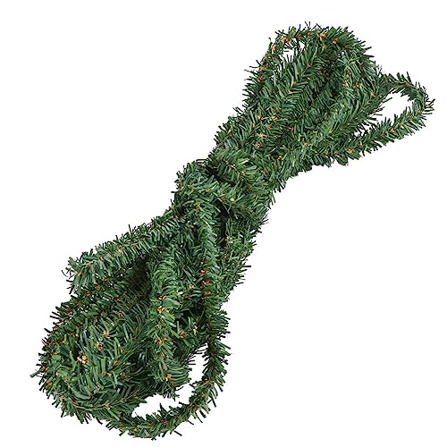 ifundom 1 STK Rattan Kieferngirlande Künstlich Künstlicher Kranz Weihnachtsgrünrebe Weihnachtsgirlande Grün Tannenzapfen Grüne Kiefernrebe Kaminsims Girlande Kiefernzapfen PVC Haustür von ifundom