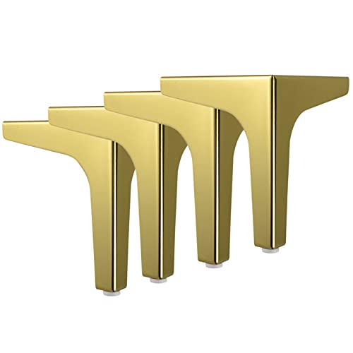 inBEKEA 4 Stück Metall-Möbelbeine im modernen Stil, dreieckige Kommodenbeine, Sofafüße, DIY-Ersatzbeine für Stühle, Tisch, Schrank, Schrank von inBEKEA