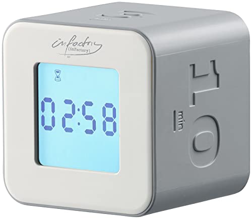 infactory Kitchen Timer: Digitaler Timer-Würfel mit 4 Zeiten, LCD-Display, Alarm, 6 x 6 x 5,5cm (Countdown Timer, Eier-Uhr, Schachspiele) von infactory