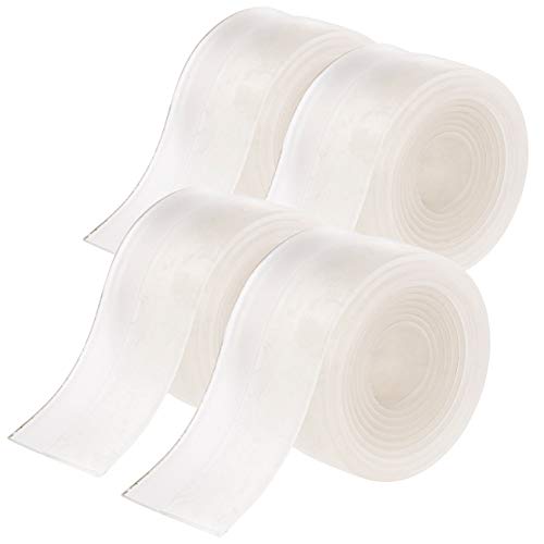 infactory Abdichtband: 4er-Set transparente Zugluft-Stopper, selbstklebend, je 100 x 3,5 cm (Zugluftstopper selbstklebend, Luftzugstopper Fenster, Klebeband transparent) von infactory