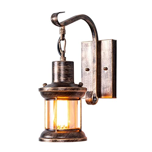 innytund Vintage Metall Wandlampe E27 Industriell Retro Wandlampe Einfach Kreativ Wandleuchte Rustikale Wandleuchte Antik Wirkende für Flure, Dachböden, Terrassen, Restaurants, Cafés und Wohnzimmer von innytund