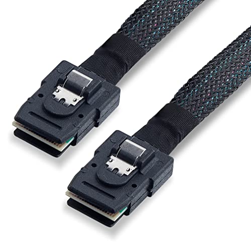 ipolex Mini SAS SFF-8087 Internes Kabel mit Seitenband - 90 Grad Winkel Twinax Kabel - faltbar - flexibel - 0.8m (2.6ft)-2 Pack von ipolex