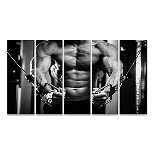 islandburner Bild auf Leinwand Bodybuilder In Fitness Studio Pumpen Bilder Wandbilder Poster von islandburner